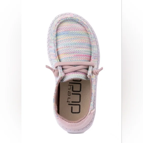 HEY DUDE Wendy SOX GIRL'S slip on Casual Shoe Aurora White / Pastel - Picture 2 of 4